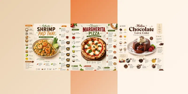 Modern Recipe Infographics generated by undefined