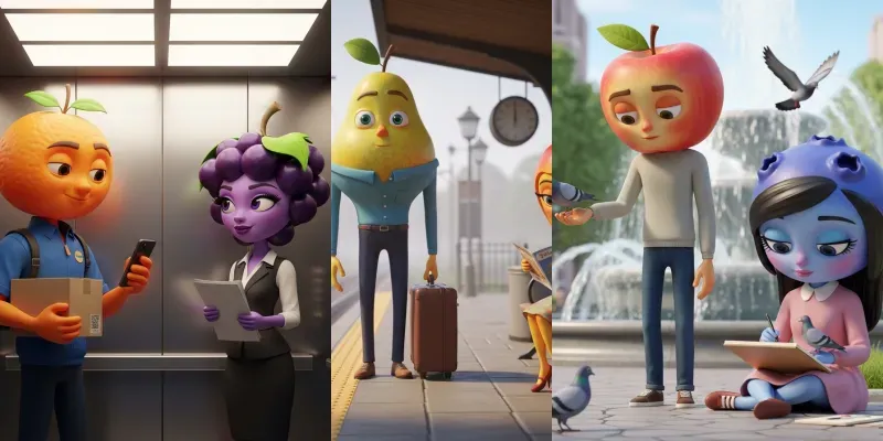 Anthro Fruit Scenes generated by undefined