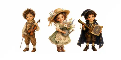 Whimsical Storybook Child Explorers generated by chatgpt-image