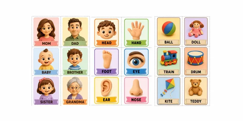 Preschool First Words Picture Cards generated by undefined
