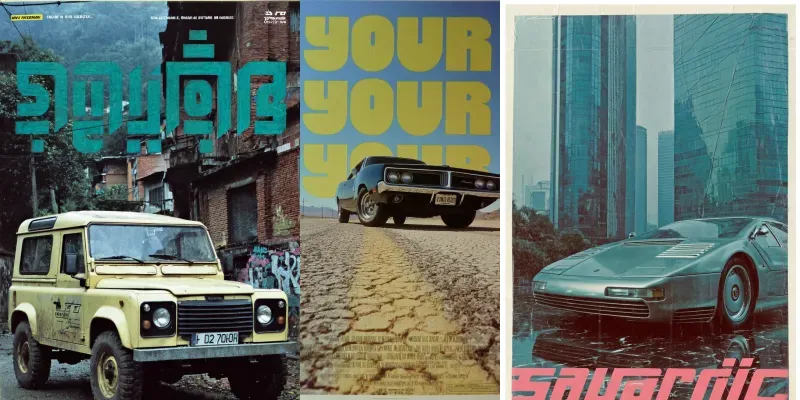 Brutal Retro Car Posters generated by undefined