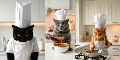 Funny Animal Chef Hyperrealistic Videos generated by grok-video