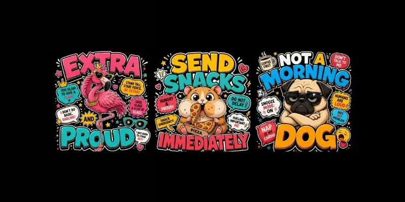 Funny Animal Mood Quote Tshirt Art generated by undefined