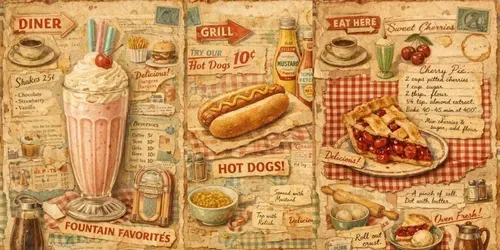 Vintage American Kitchen Junk Journals generated by chatgpt-image