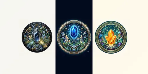 Glowing Gem Garden Emblems generated by gemini-image