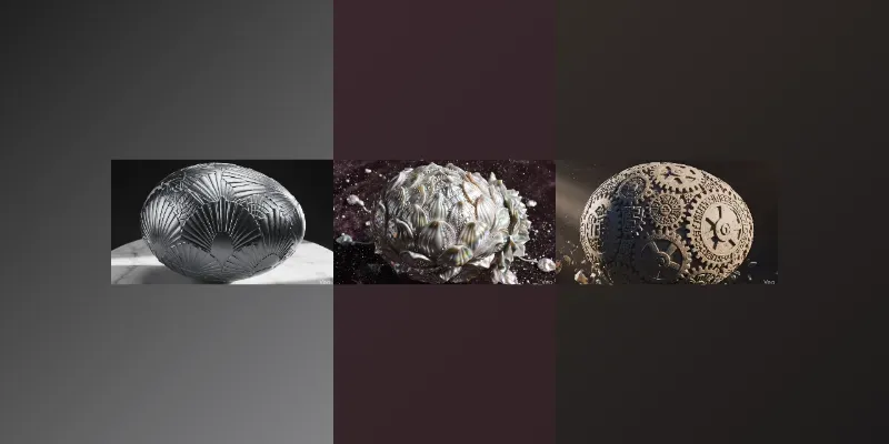 Embossed Easter Egg Reveals 8K generated by undefined