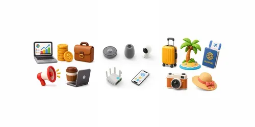 3D Clay Render Business Icons generated by leonardo