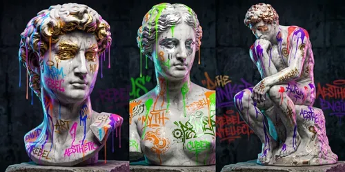 Combo Luxury Vandalism Classical Icons generated by gemini-image