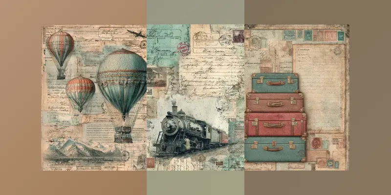 Vintage Travel Junk Journals generated by undefined