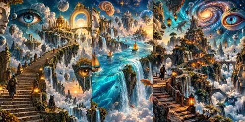 Surreal Cosmic Dreamscapes generated by chatgpt-image