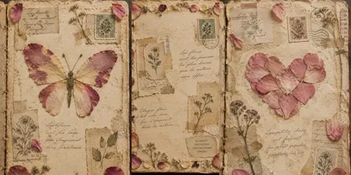 Pressed Flower Junk Journal Pages generated by chatgpt-image