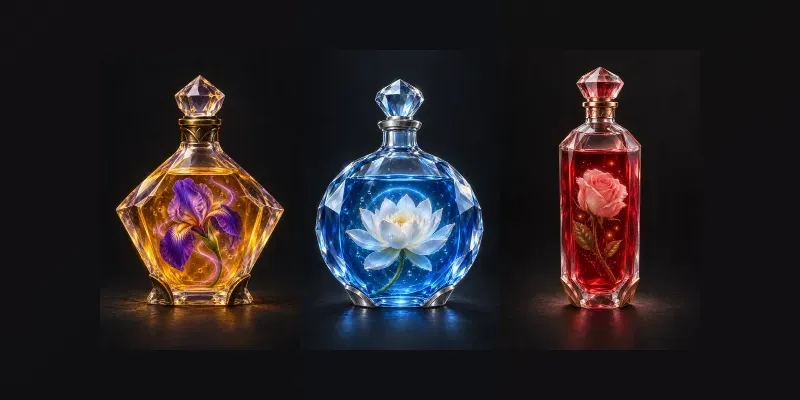 Botanical Crystal Potion Art