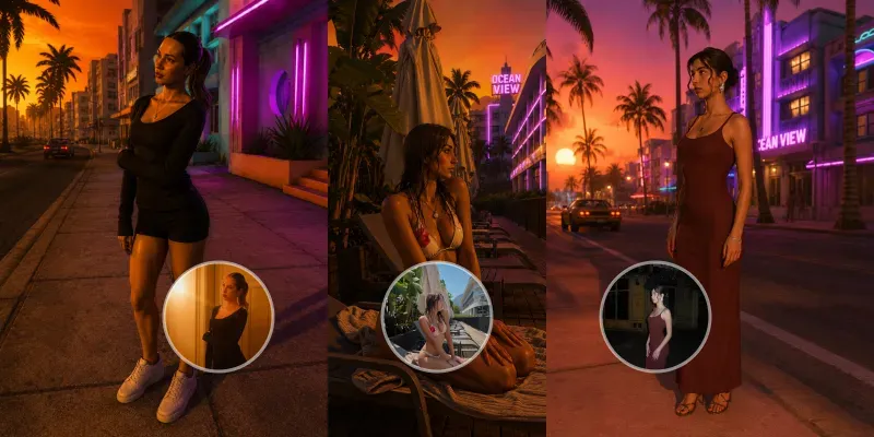 Gta Vice City 80s Neon Retro Synthwave generated by undefined