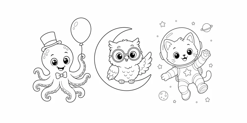 Simple Character Coloring Pages generated by undefined