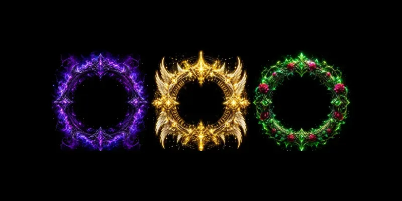 Arcane Elemental Magical Circle Frames generated by undefined