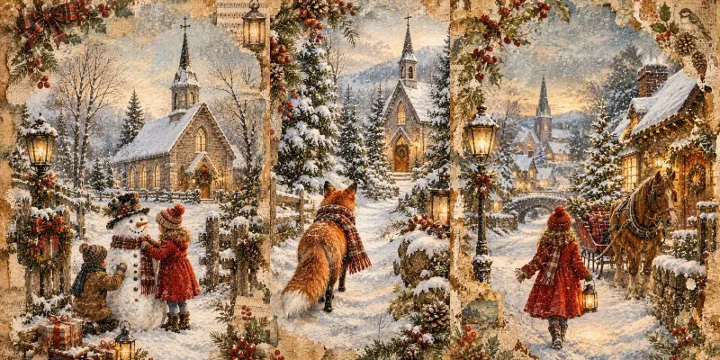 Distressed Winter Collages