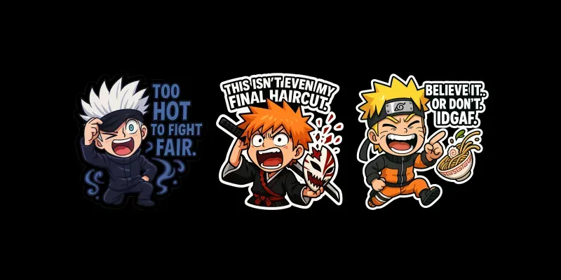 Funny Anime Stickers generated by undefined