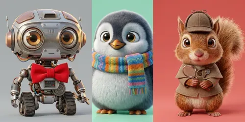 Ultrarealistic 3D Pixarstyle Characters generated by gemini-image