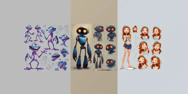 Pixarstyle Character Sheet Generator generated by undefined