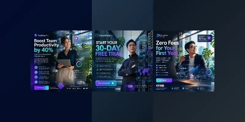 Modern Saas Social Media Marketing Ads generated by undefined