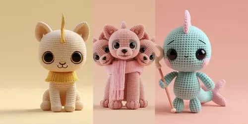 Cute 3D Amigurumi Mythical Legends generated by leonardo