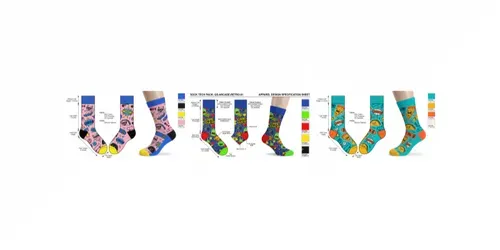 Streetwear Pop Art Sock Design Tech Packs generated by gemini-image