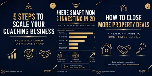 Luxury Business Carousels generated by chatgpt-image