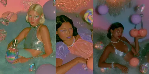 Y2k Hyperpop Dreamcore Beauty Editorials generated by midjourney