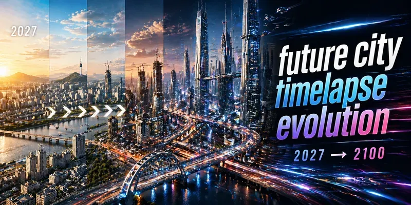 Future City Timelapse Evolutions generated by undefined