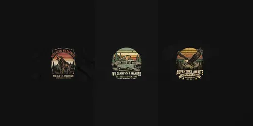 Vintage Distressed 80s Adventure Sunsets generated by gemini-image