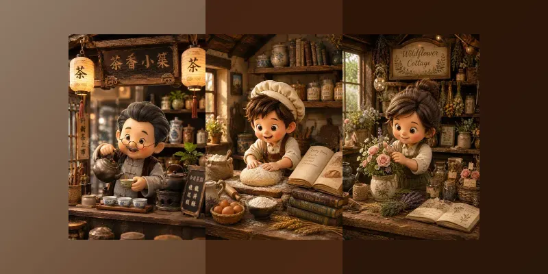 Tiny Heartwarming 3D Miniature Dioramas generated by undefined