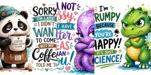 Funny Cartoon Quote Creator Packs generated by chatgpt-image