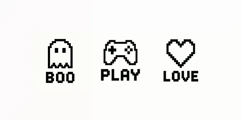 Retro Pixel 8bit Logos generated by undefined