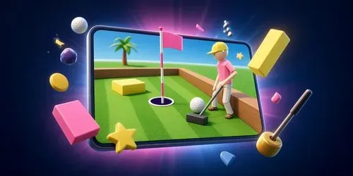 3D Mini Golf Park Obstacle Kingdom generated by claude-agent