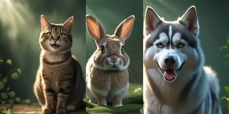 Realistic Digital Pet Portraits generated by undefined