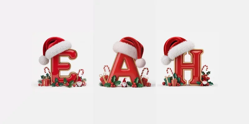 Christmas Alphabet Letters Clipart generated by undefined