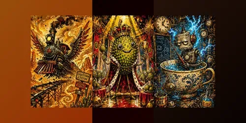 Gritty Whimsical Ink Splatter Art generated by chatgpt-image