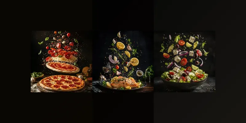 Floating Food Photo Generator generated by undefined