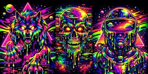 Neon Drip Illustration Engines generated by chatgpt-image