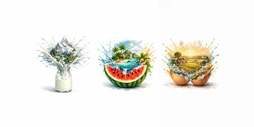 Surreal Splash World Generator generated by chatgpt-image