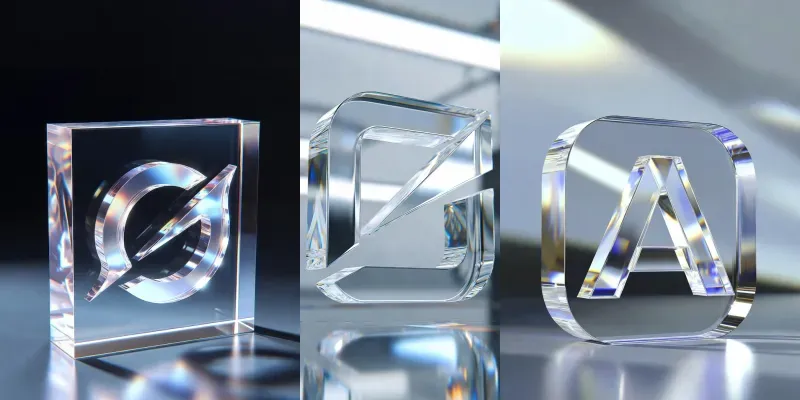 Crystal Glass Logos 8K generated by undefined
