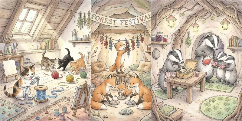 Classic Pastel Storybook Art generated by undefined