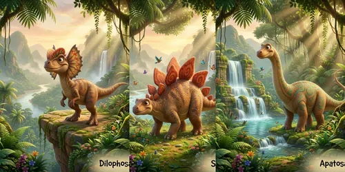 Adorable Pixar Inspired Dinosaurs generated by gemini-image