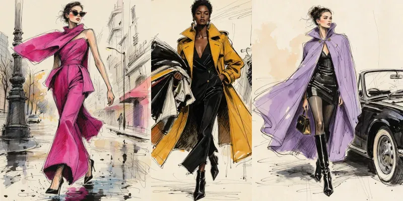 Ink Fashion Illustrations
