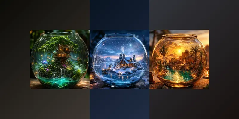 Mini Worlds Inside Glass Dreams generated by undefined