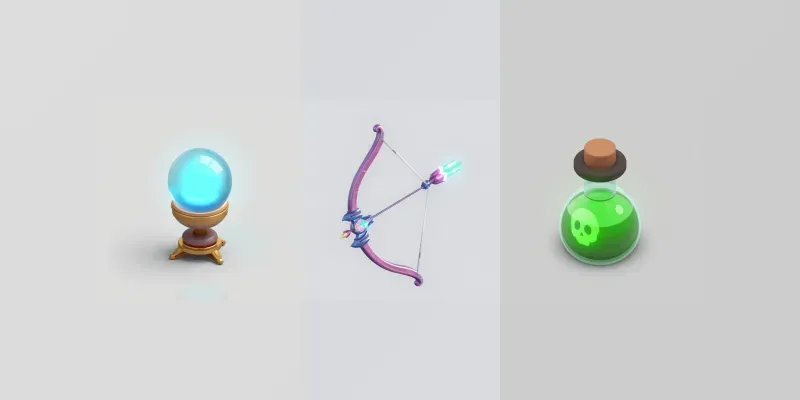 Isometric Fantasy RPG Game 3D Assets generated by undefined