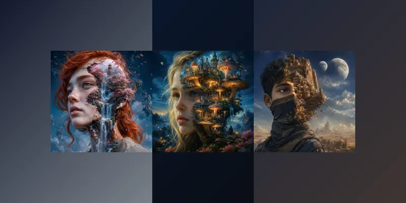 Surreal Fragmented Portraits generated by undefined