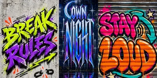 Graffiti Street Typography Posters generated by chatgpt-image
