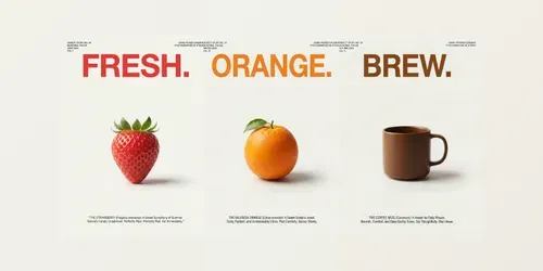Clean Object Editorial Posters Food generated by gemini-image