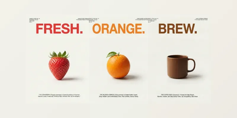 Clean Object Editorial Posters Food generated by undefined
